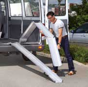 Aluminium folding Trough ramp