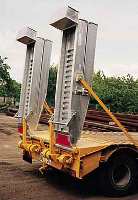 Spring assistance for aluminium loading ramps