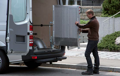 Aluminium Swivel van ramp