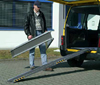 Wheelchair non-slip trough ramps